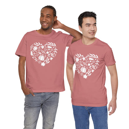Fall Heart Unisex Jersey Short Sleeve Tee