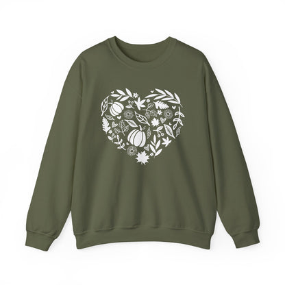 Fall Heart Unisex Heavy Blend™ Crewneck Sweatshirt