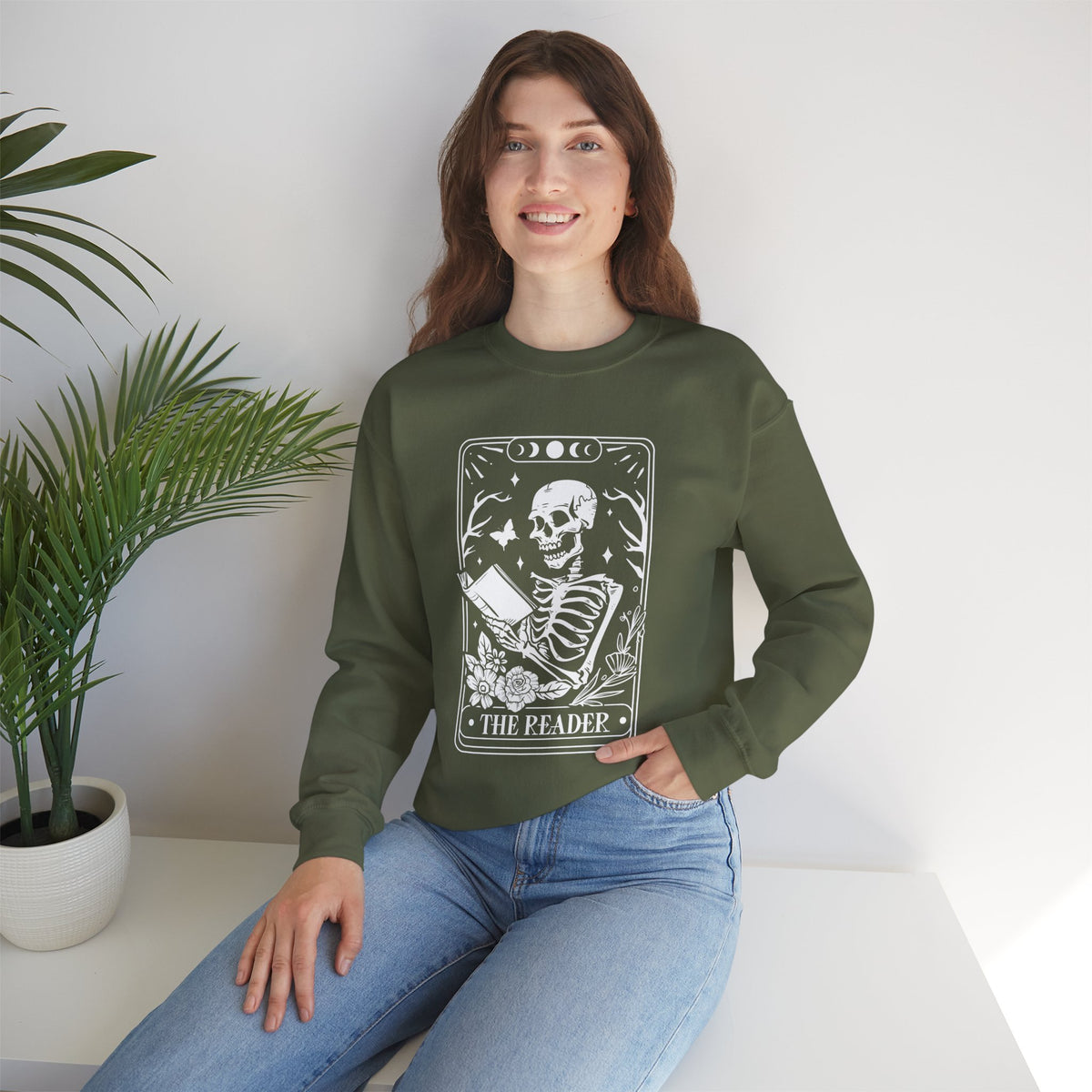 The Reader Tarot Unisex Heavy Blend™ Crewneck Sweatshirt