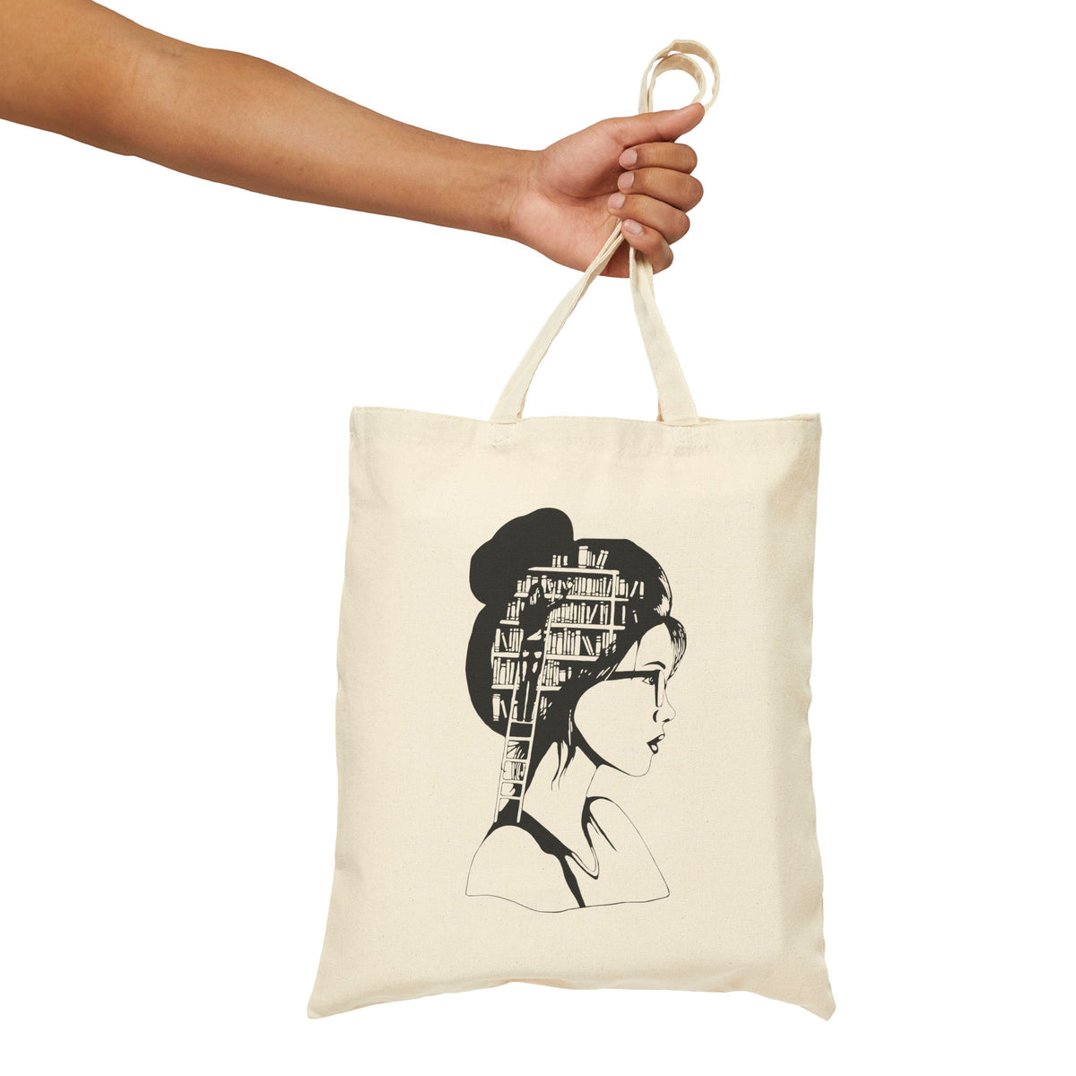 Inside a Bookworm's Mind Cotton Canvas Tote Bag
