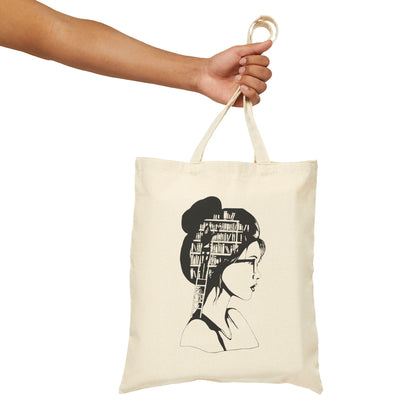 Inside a Bookworm's Mind Cotton Canvas Tote Bag