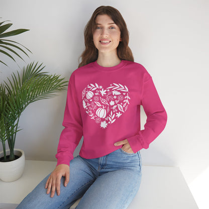 Fall Heart Unisex Heavy Blend™ Crewneck Sweatshirt