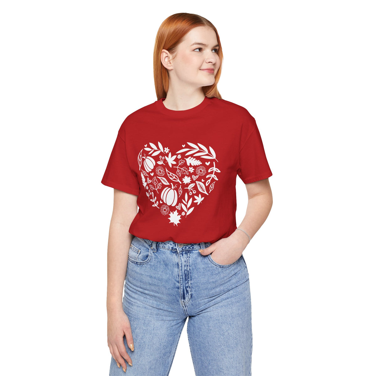 Fall Heart Unisex Jersey Short Sleeve Tee