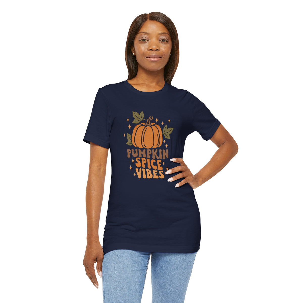 Pumpkin Spice Vibes Unisex Jersey Short Sleeve Tee
