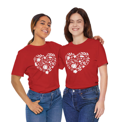 Fall Heart Unisex Jersey Short Sleeve Tee