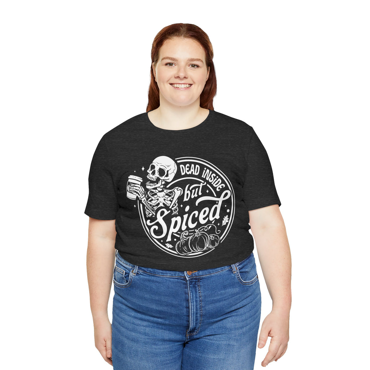Dead Inside but Spiced Unisex Jersey Short Sleeve Tee