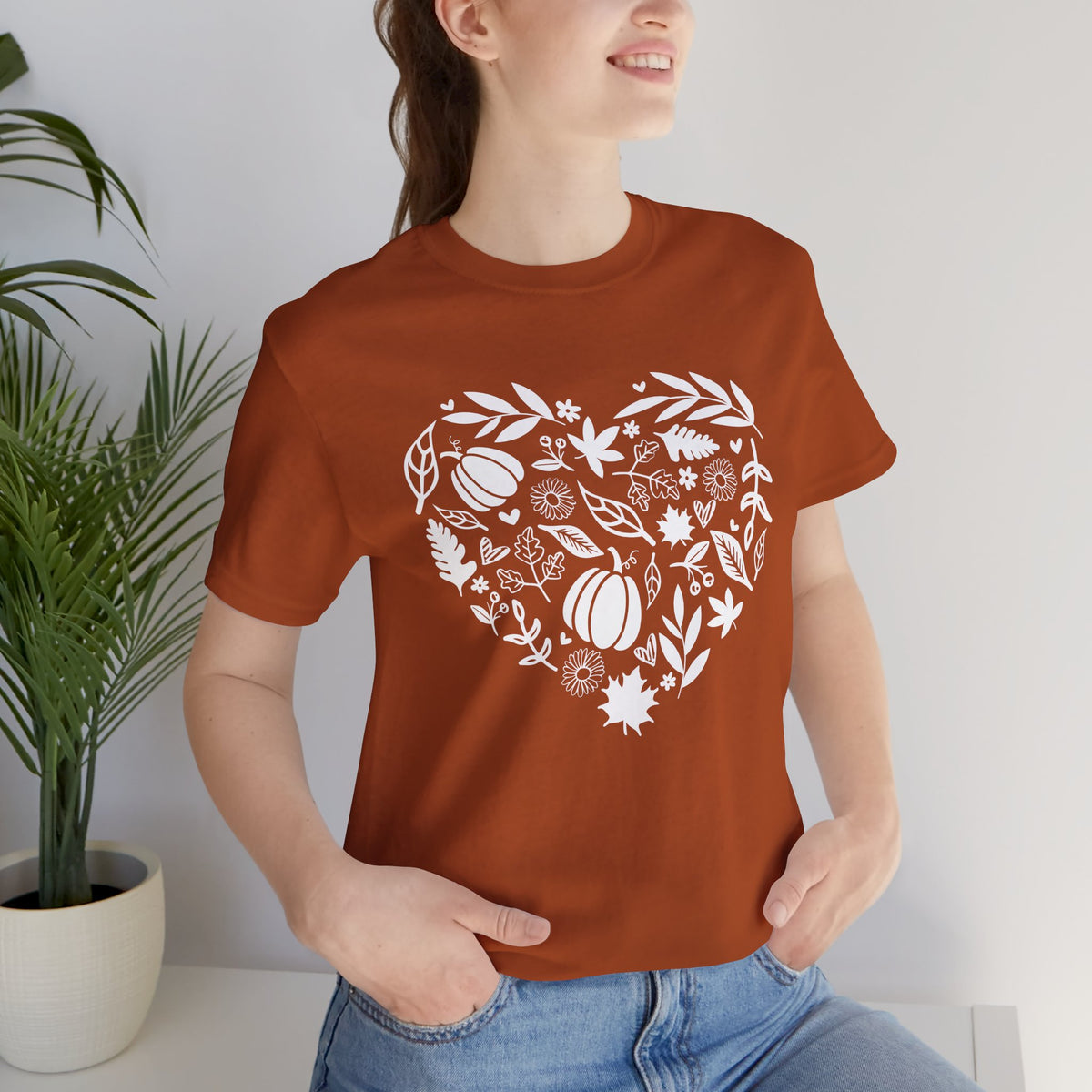 Fall Heart Unisex Jersey Short Sleeve Tee
