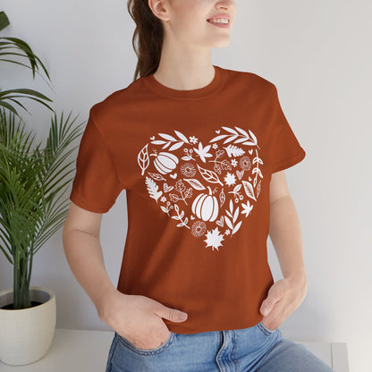Fall Heart Unisex Jersey Short Sleeve Tee