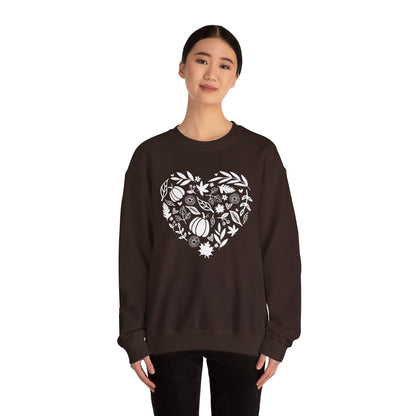 Fall Heart Unisex Heavy Blend™ Crewneck Sweatshirt
