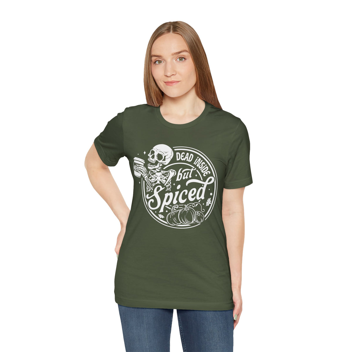 Dead Inside but Spiced Unisex Jersey Short Sleeve Tee