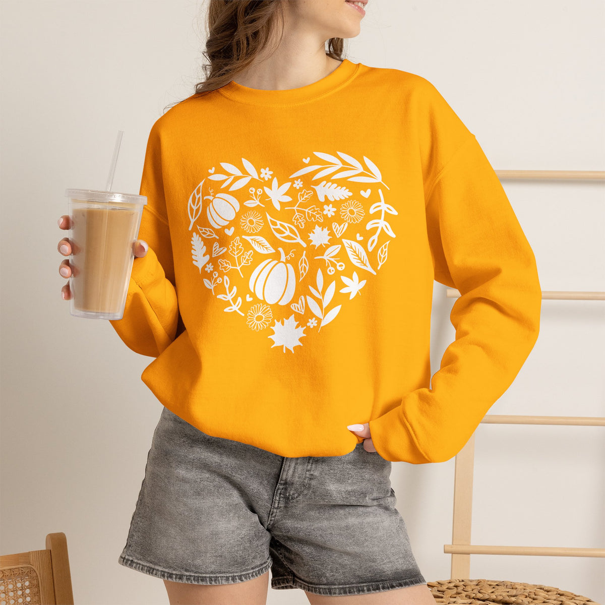 Fall Heart Unisex Heavy Blend™ Crewneck Sweatshirt