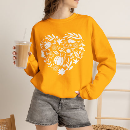Fall Heart Unisex Heavy Blend™ Crewneck Sweatshirt