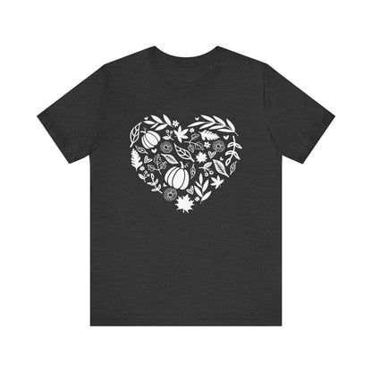 Fall Heart Unisex Jersey Short Sleeve Tee