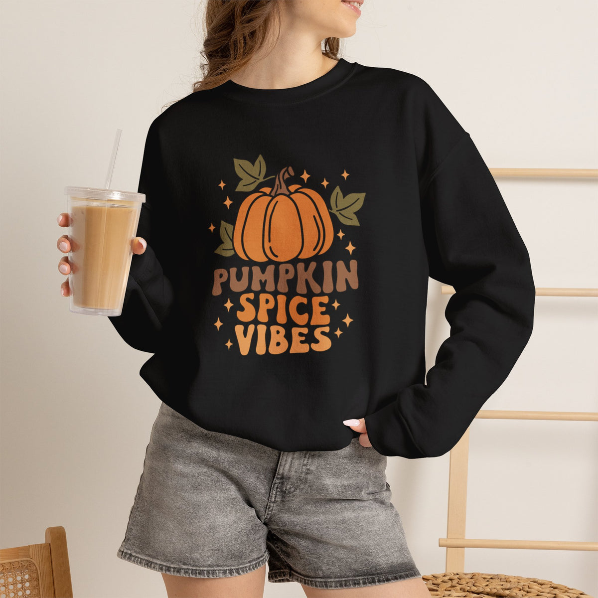 Pumpkin Spice Vibes Unisex Heavy Blend™ Crewneck Sweatshirt