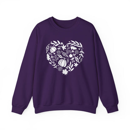 Fall Heart Unisex Heavy Blend™ Crewneck Sweatshirt