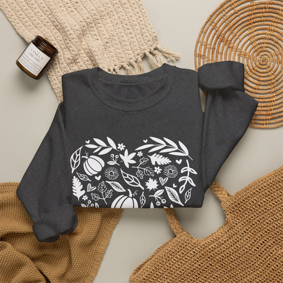 Fall Heart Unisex Heavy Blend™ Crewneck Sweatshirt