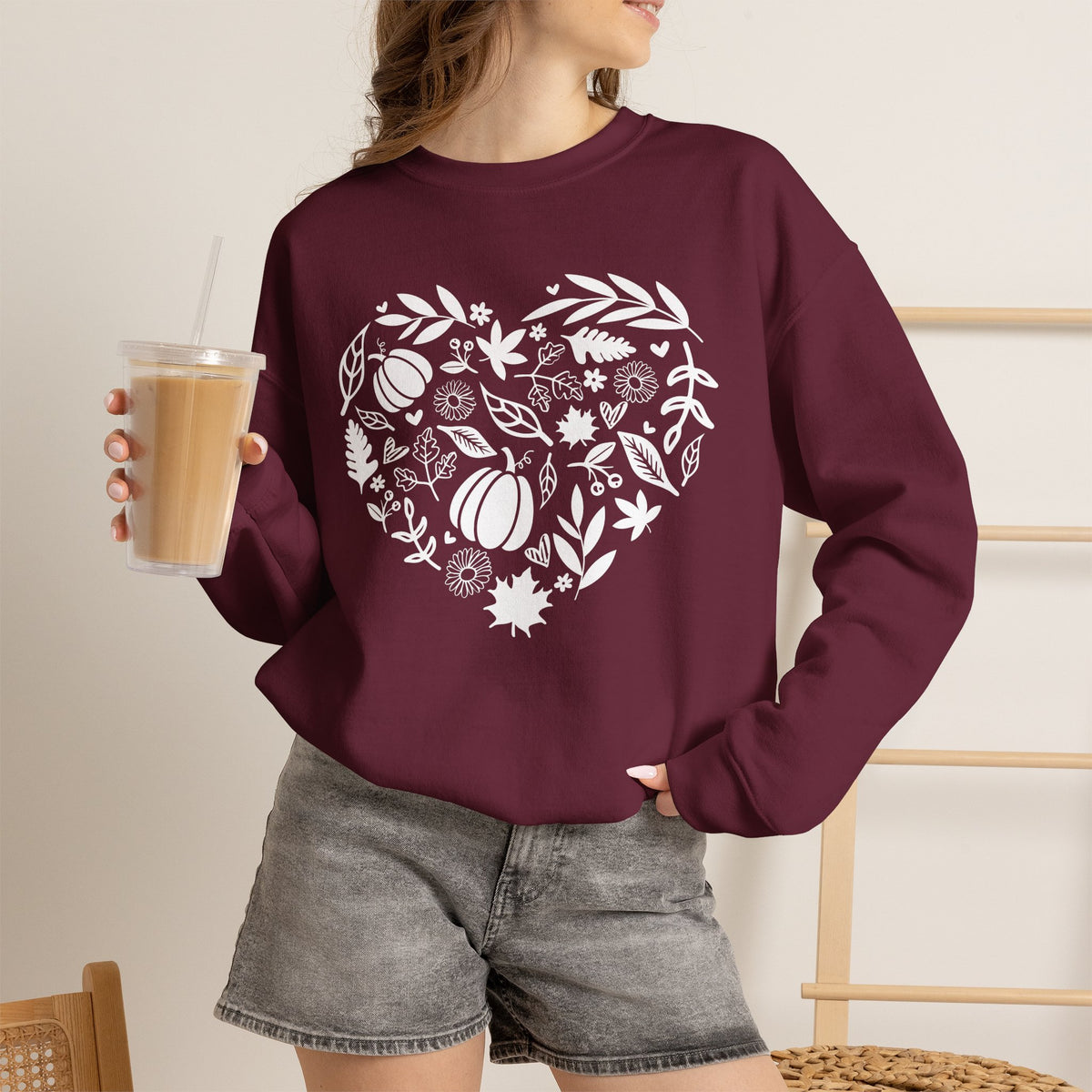 Fall Heart Unisex Heavy Blend™ Crewneck Sweatshirt