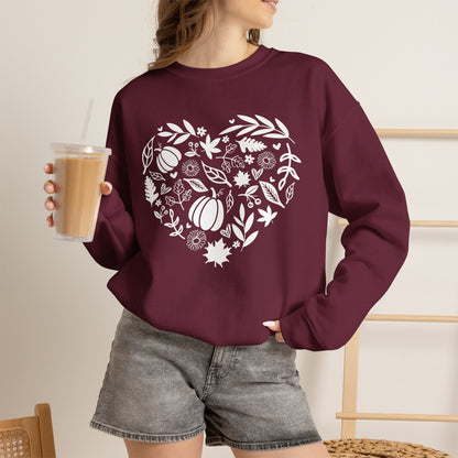 Fall Heart Unisex Heavy Blend™ Crewneck Sweatshirt
