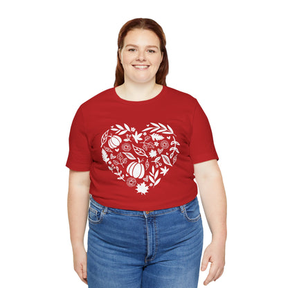 Fall Heart Unisex Jersey Short Sleeve Tee
