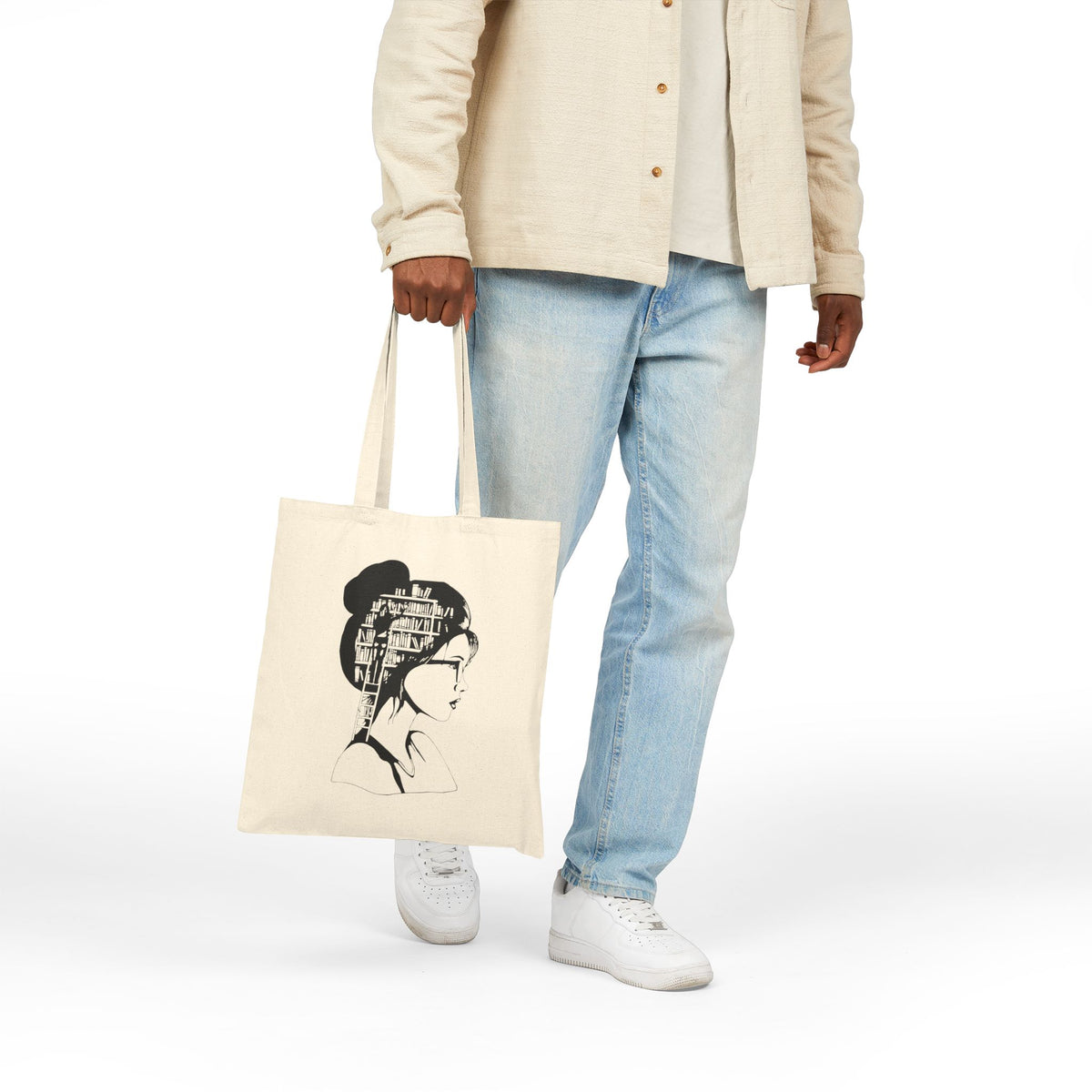 Inside a Bookworm's Mind Cotton Canvas Tote Bag