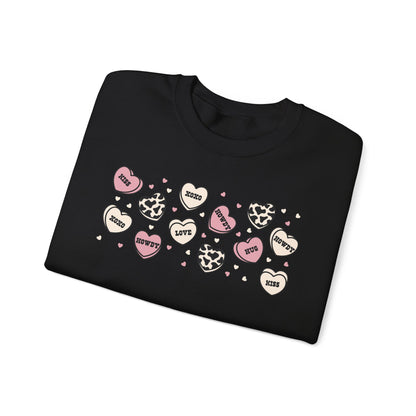 Cowboy Candy Hearts Unisex Heavy Blend™ Crewneck Sweatshirt