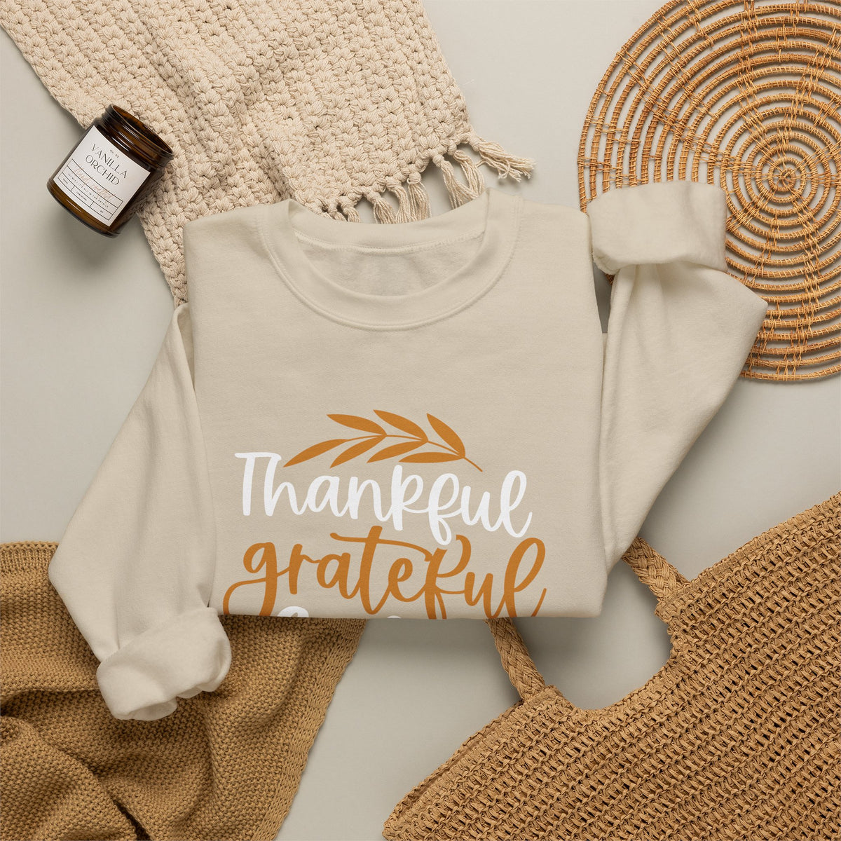 Thankful Grateful Blessed Unisex Heavy Blend™ Crewneck Sweatshirt