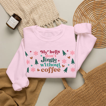 My Bells Don't Jingle without Coffee Unisex Heavy Blend™ Crewneck Sweatshirt