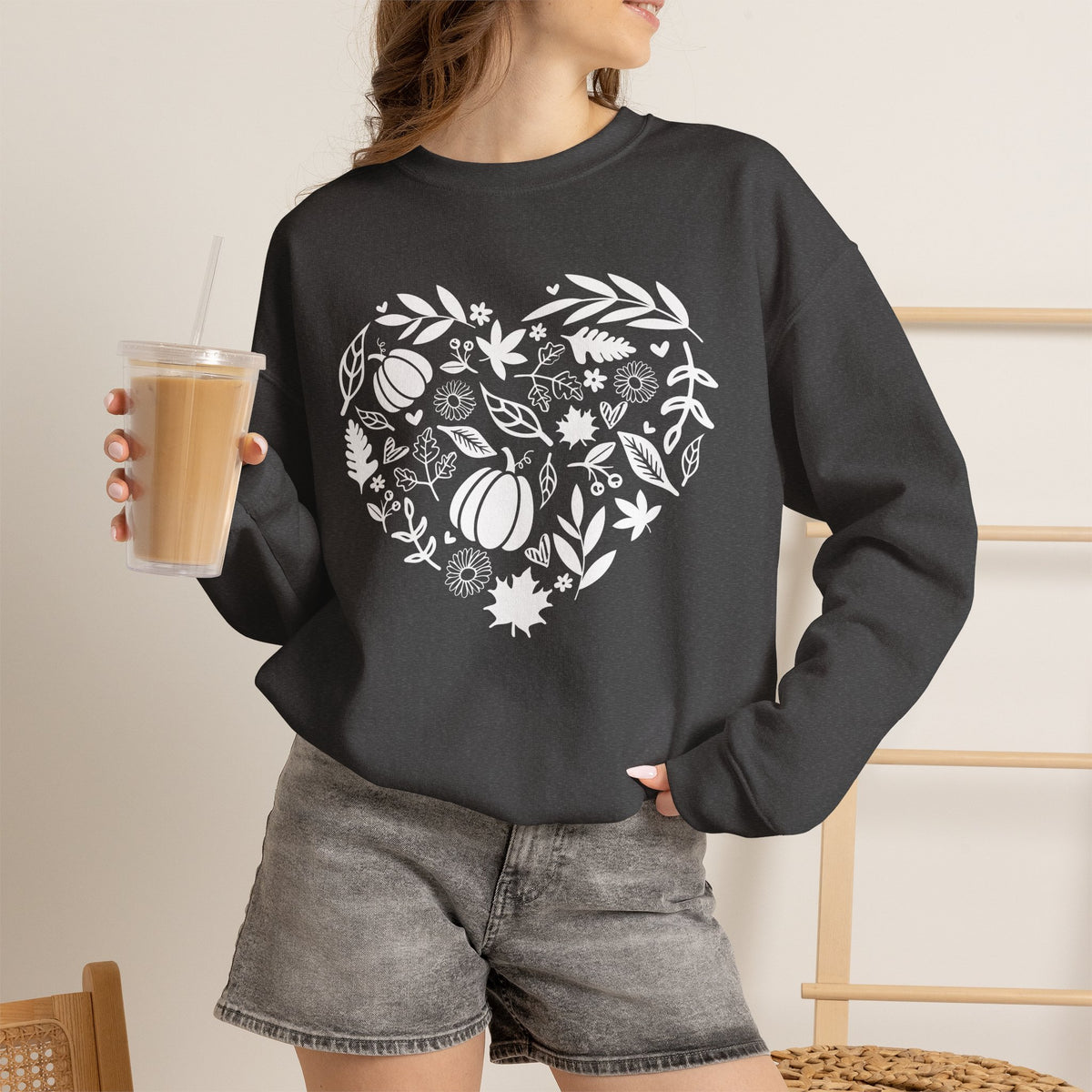 Fall Heart Unisex Heavy Blend™ Crewneck Sweatshirt