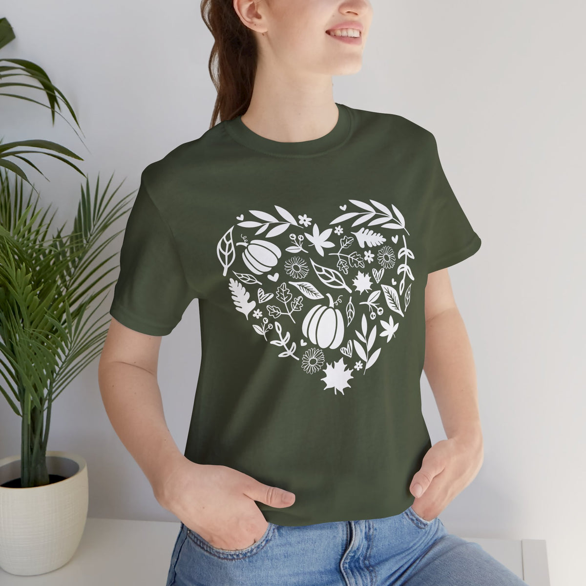 Fall Heart Unisex Jersey Short Sleeve Tee