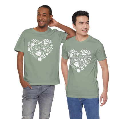 Fall Heart Unisex Jersey Short Sleeve Tee