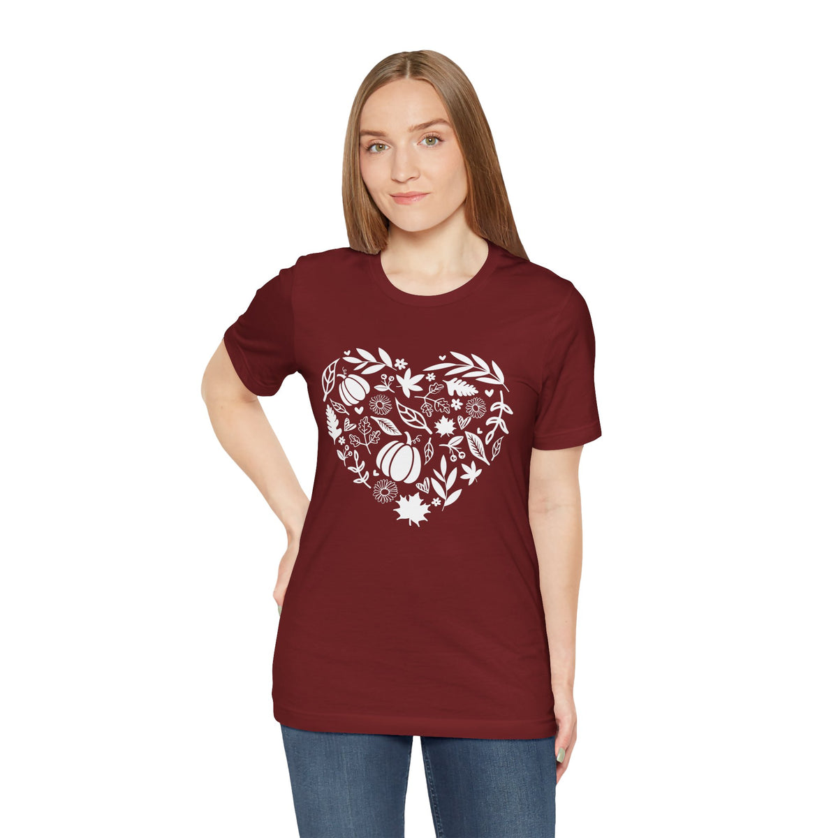 Fall Heart Unisex Jersey Short Sleeve Tee
