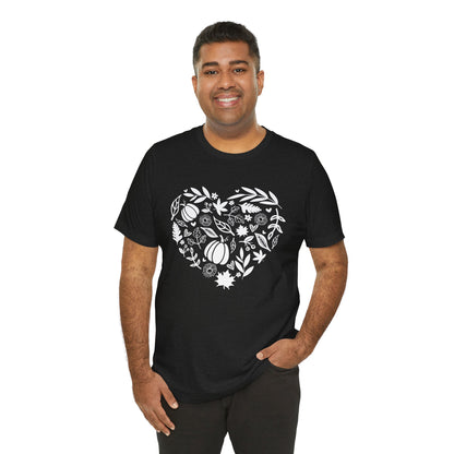 Fall Heart Unisex Jersey Short Sleeve Tee