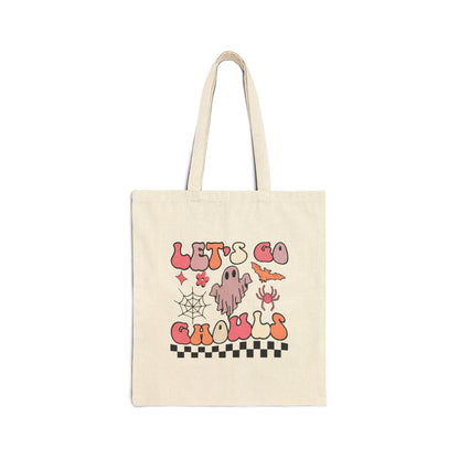Let's Go Ghouls Cotton Canvas Tote Bag