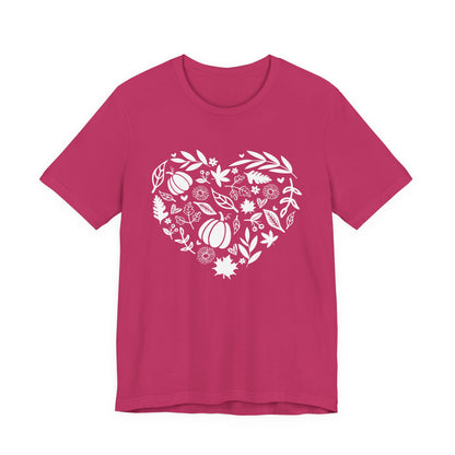 Fall Heart Unisex Jersey Short Sleeve Tee