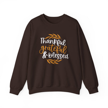 Thankful Grateful Blessed Unisex Heavy Blend™ Crewneck Sweatshirt