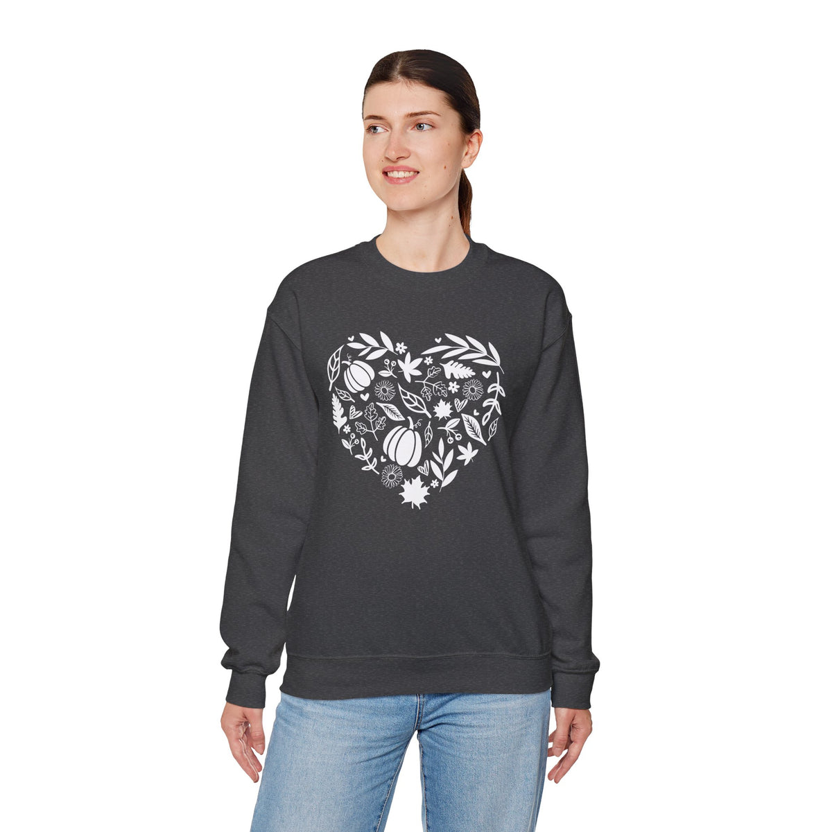 Fall Heart Unisex Heavy Blend™ Crewneck Sweatshirt