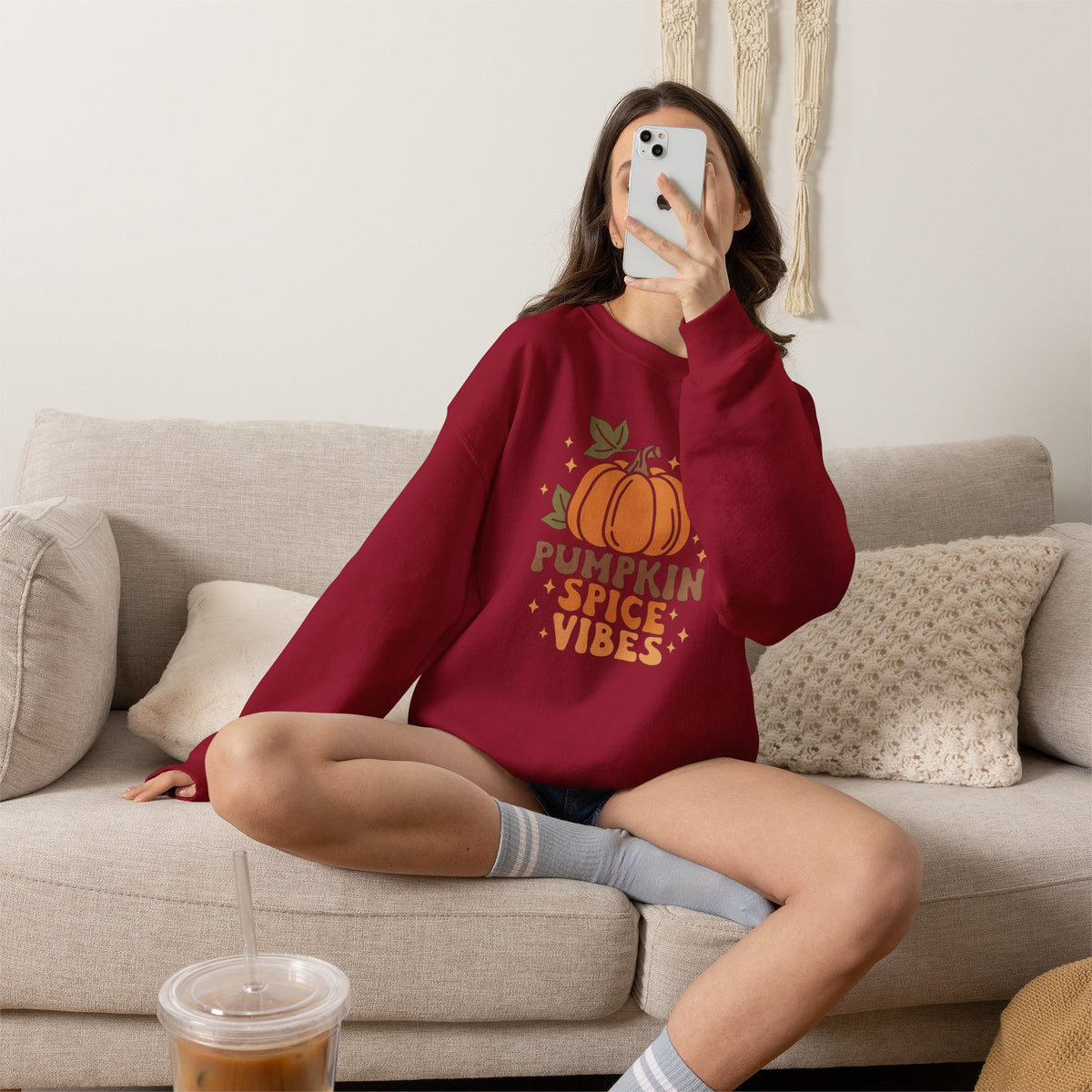 Pumpkin Spice Vibes Unisex Heavy Blend™ Crewneck Sweatshirt