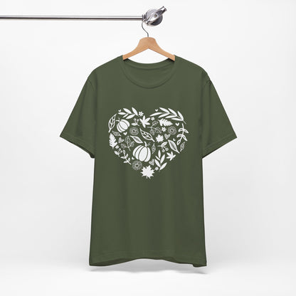 Fall Heart Unisex Jersey Short Sleeve Tee