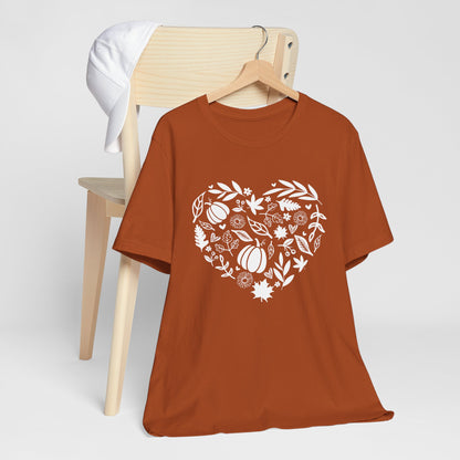 Fall Heart Unisex Jersey Short Sleeve Tee