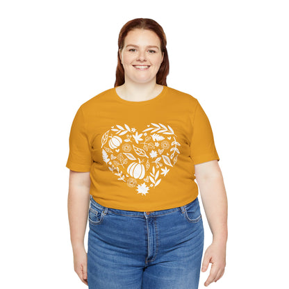 Fall Heart Unisex Jersey Short Sleeve Tee