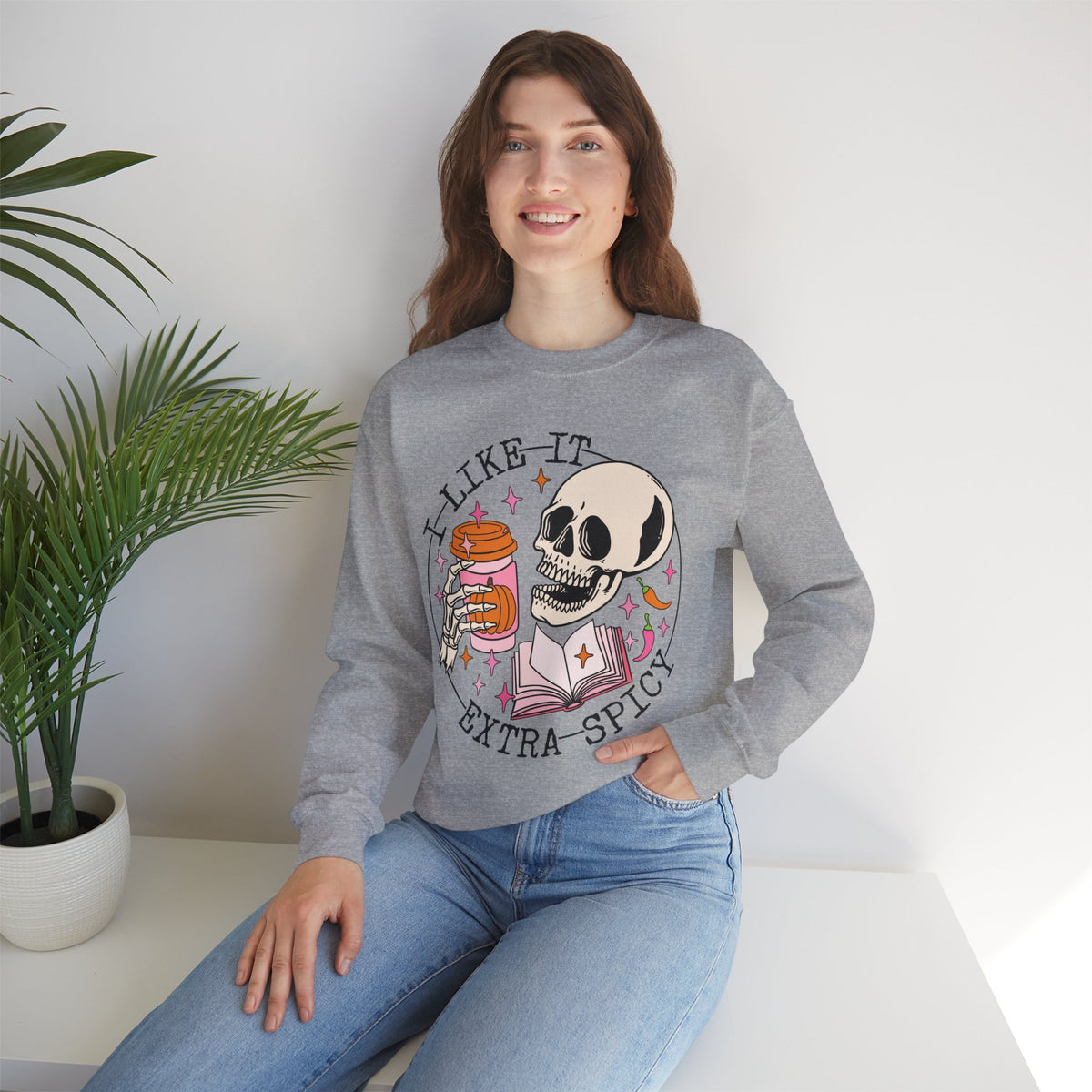 I Like It Extra Spicy Unisex Heavy Blend™ Crewneck Sweatshirt