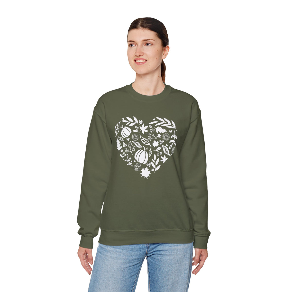 Fall Heart Unisex Heavy Blend™ Crewneck Sweatshirt