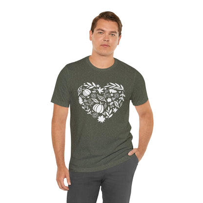 Fall Heart Unisex Jersey Short Sleeve Tee