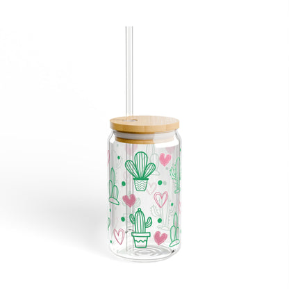 Cactus Love Sipper Glass, 16oz