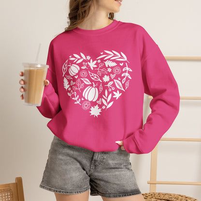 Fall Heart Unisex Heavy Blend™ Crewneck Sweatshirt