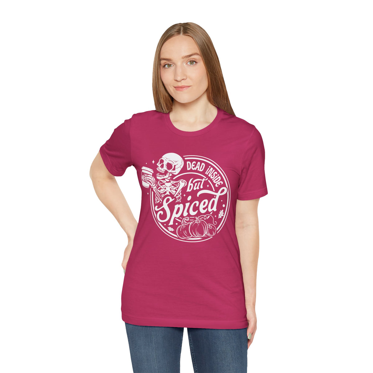 Dead Inside but Spiced Unisex Jersey Short Sleeve Tee