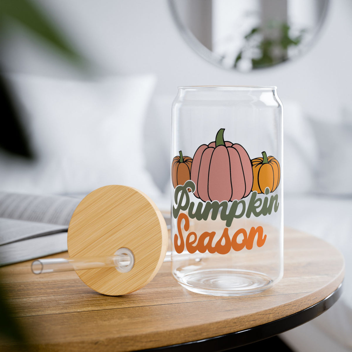 Pumpkin Season Sipper Glass, 16oz