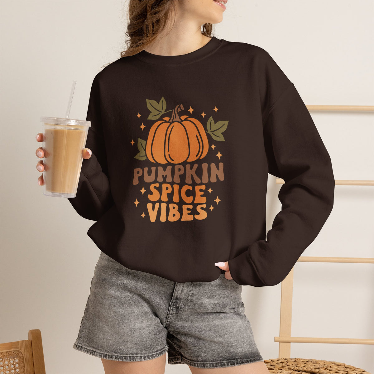 Pumpkin Spice Vibes Unisex Heavy Blend™ Crewneck Sweatshirt