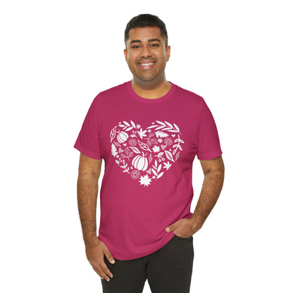 Fall Heart Unisex Jersey Short Sleeve Tee