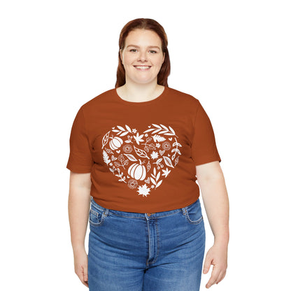 Fall Heart Unisex Jersey Short Sleeve Tee